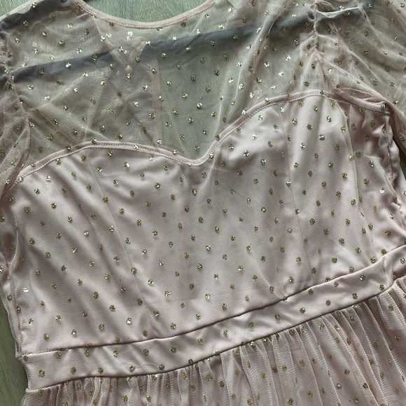 Mesh Pink Glitter Dress - Picture 2 of 3